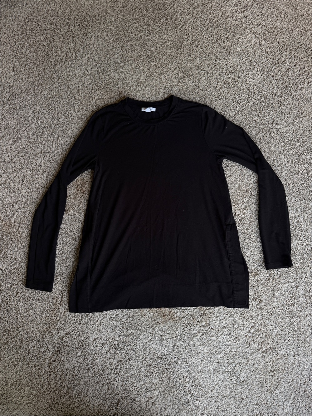 Women’s Daily Ritual Black long Sleeve Crewneck shirt tunica s small